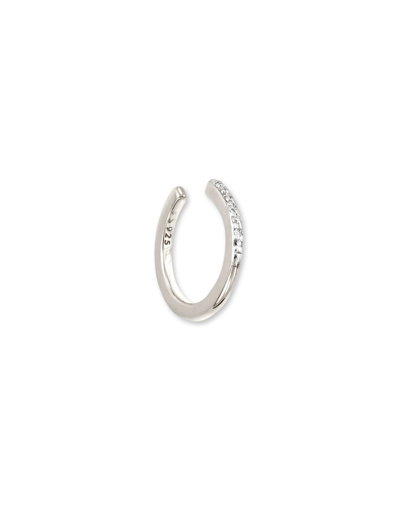Bobbie Sterling Silver Vermeil Ear Cuff in White Diamond image number 0